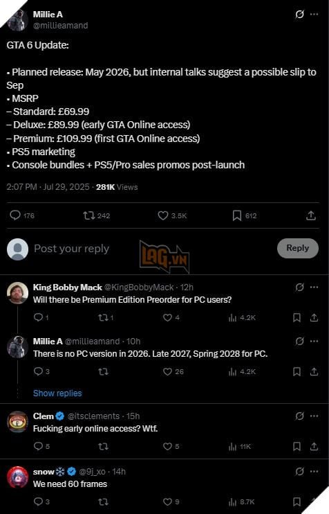 Rò Rỉ Thông Tin Về Grand Theft Auto 6: Nhiều Phiên Bản Và Nguy Cơ Trì Hoãn Đến Tháng 9
