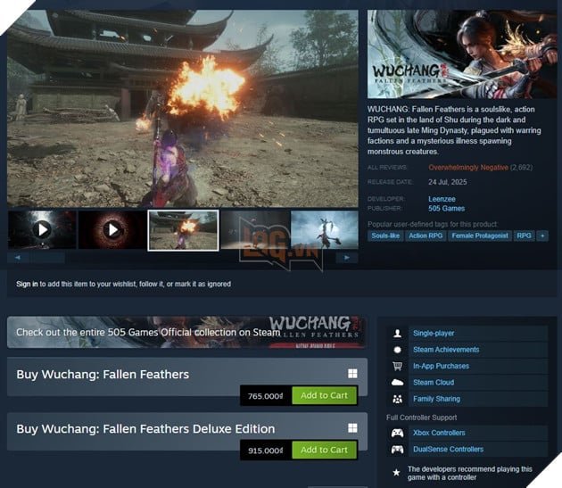 Wuchang: Fallen Feathers Gặp Khó Khăn Với Hiệu Năng Kém Dù Sử Dụng Unreal Engine 5