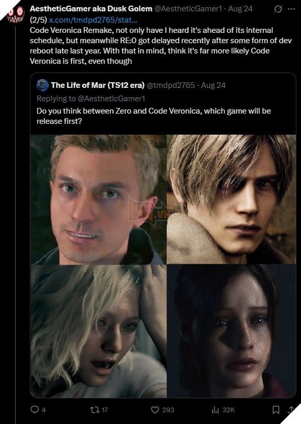 Resident Evil Code: Veronica Remake Sẽ Ra Mắt Sớm Hơn Dự Kiến, Theo Thông Tin Từ Leaker Nổi Tiếng